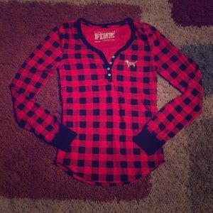 Victoria Secret Henley pj shirt